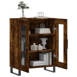 Berkfield Home Sideboard Smoked Oak 69.5x34x90 cm Engineered Wood in Brown - thumbnail 4