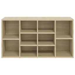 Berkfield Home Shoe Bench Sonoma Oak 103x30x54.5 cm Engineered Wood in Brown - thumbnail 5