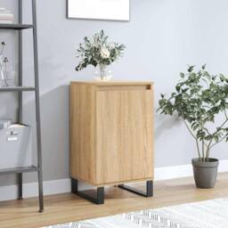 Berkfield Home Sideboard Sonoma Oak 40x35x70 cm Engineered Wood in Light Tan - Size: 40 x 35 x 70 cm - thumbnail 2