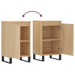 Berkfield Home Sideboard Sonoma Oak 40x35x70 cm Engineered Wood in Light Tan - Size: 40 x 35 x 70 cm - thumbnail 9
