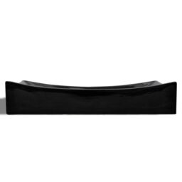 Berkfield Home Ceramic Bathroom Sink Basin Black Rectangular - thumbnail 5