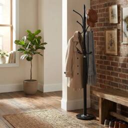 EONLION Black Metal Hat Coat Stand Umbrella Holder - Size: 500mm - thumbnail 4