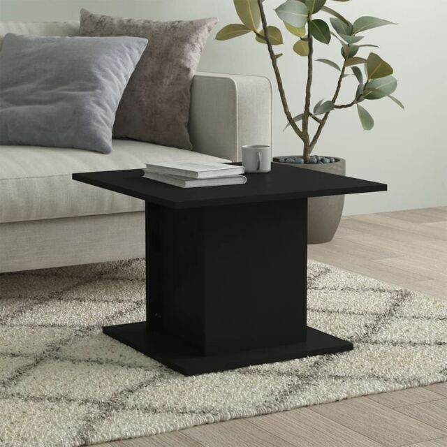 Berkfield Home Coffee Table Black 55.5x55.5x40 cm Engineered Wood - image 1