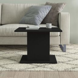 Berkfield Home Coffee Table Black 55.5x55.5x40 cm Engineered Wood - thumbnail 4
