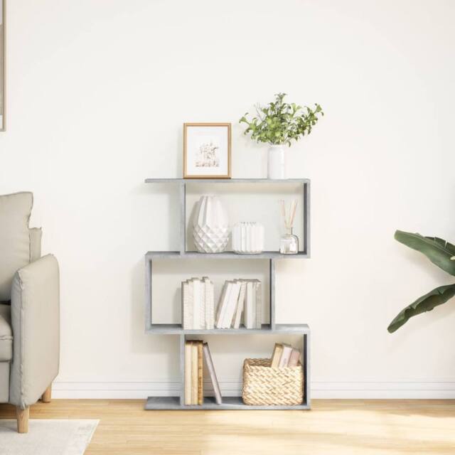 Berkfield Home Room Divider Bookcase 3-Tier Concrete Grey 70x24x97 cm Engineered Wood - Size: 70 x 24 x 97 cm - image 1