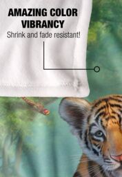 JQ Licensing Jlo Baby Tiger & Lilies Silky Touch Super Soft Throw Blanket 152 X 127 cm in White - thumbnail 4