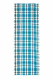 Homescapes Irvine Handwoven Blue Tartan 100% Cotton Rug, 66 x 200 cm - Size: 66 cm x 200 cm - thumbnail 2