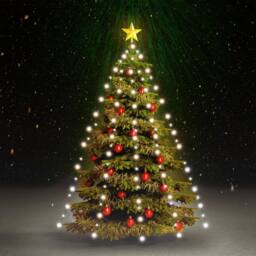 Berkfield Home Bright Christmas Tree Net Lights with 210 LEDs Cold White 210 cm - thumbnail 2