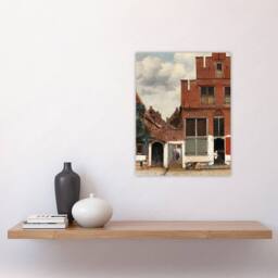 "Artery8 The Little Street Facades Vermeer Vintage Wall Art Print Poster in Red - Size: W24"" x H32""" - thumbnail 4