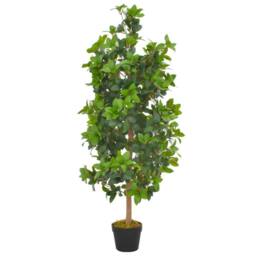 Berkfield Home Artificial Plant Laurel Tree with Pot Green 120 cm - thumbnail 2