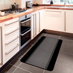 THE RUGS Washable Designer Rugs & Mats Lined Bordered Design in Black - 116Bl - Size: 67 cm x 100 cm - thumbnail 4
