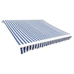 Berkfield Home Durable Awning Top Sunshade Canvas Blue & White 6 x 3 m - thumbnail 2