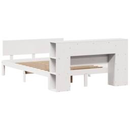 Berkfield Home Bookcase Bed without Mattress White 140x200cm Solid Wood Pine - Size: 140x200 cm - thumbnail 6