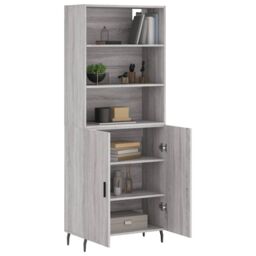 Berkfield Home Highboard Grey Sonoma 69.5x34x180 cm Engineered Wood - thumbnail 3