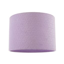 Happy Homewares Modern Lilac Velvet Fabric Drum Lampshade with Inner Cotton Lining - Size: 10 inches
