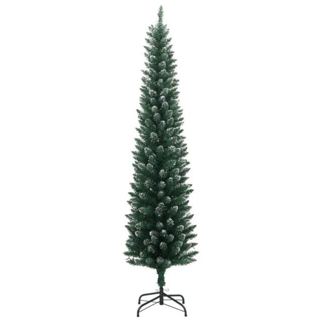Berkfield Home Realistic Artificial Slim Christmas Tree 300 LEDs 210 cm in Green - image 1