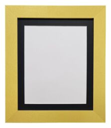 Frames & Mirrors 4U Metro Gold Frame with Black Mount A3 Image Size A4