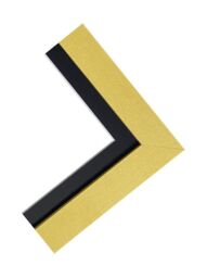 Frames & Mirrors 4U Metro Gold Frame with Black Mount A3 Image Size A4 - thumbnail 3