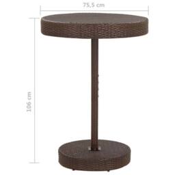 Berkfield Home Decorative 5 Piece Garden Bar Set with Cushions Poly Rattan Brown - thumbnail 9
