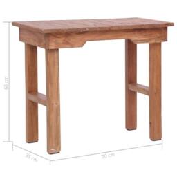 Berkfield Home End Table 70x35x60 cm Solid Mahogany Wood in Brown - Size: 70 x 35 x 60 cm - thumbnail 5
