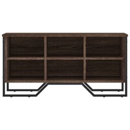 Berkfield Home Shoe Cabinet Brown Oak 90x38x45.5 cm Engineered Wood - thumbnail 4