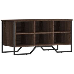 Berkfield Home Shoe Cabinet Brown Oak 90x38x45.5 cm Engineered Wood - thumbnail 2