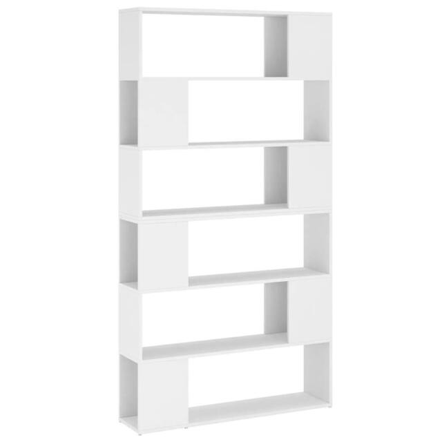 Berkfield Home Book Cabinet Room Divider White 100x24x188 cm - Size: 100 x 24 x 188 cm - image 1