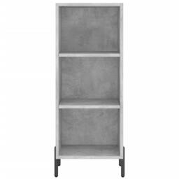 Berkfield Home Highboard Concrete Grey 34.5x34x180 cm Engineered Wood - thumbnail 8