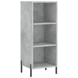 Berkfield Home Highboard Concrete Grey 34.5x34x180 cm Engineered Wood - thumbnail 7