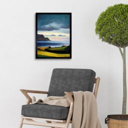 "Artery8 Wall Art Print Mull Of Kintyre Scotland Art Framed in Black - Size: W12"" x H16""" - thumbnail 2
