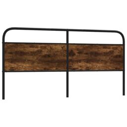 Berkfield Home Headboard Smoked Oak 180 cm Steel & Engineered Wood in Brown