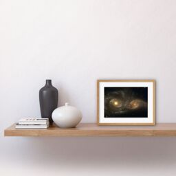 Artery8 Wall Art Print Hubble Space Astronomy Interacting Spiral Galaxies NGC 2207 & IC 2163 In Near Collision Cosmic Dance Artwork Framed 9X7 Inch - thumbnail 2