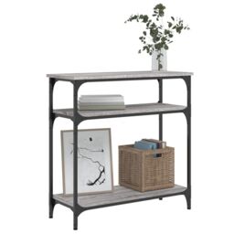 Berkfield Home Console Table Grey Sonoma 75x29x75 cm Engineered Wood - Size: 75 x 29 x 75 cm - thumbnail 3
