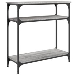 Berkfield Home Console Table Grey Sonoma 75x29x75 cm Engineered Wood - Size: 75 x 29 x 75 cm - thumbnail 2