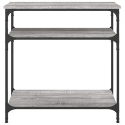 Berkfield Home Console Table Grey Sonoma 75x29x75 cm Engineered Wood - Size: 75 x 29 x 75 cm - thumbnail 4