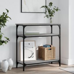 Berkfield Home Console Table Grey Sonoma 75x29x75 cm Engineered Wood - Size: 75 x 29 x 75 cm - thumbnail 1