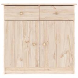 Berkfield Home Sideboard ALTA 77x35x73 cm Solid Wood Pine in Light Tan - Size: 77 x 35 x 73 cm - thumbnail 1