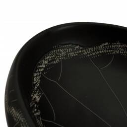 Berkfield Home Countertop Basin Black Oval 59x40x15 cm Ceramic - Size: 59 x 40 x 15 cm - thumbnail 7
