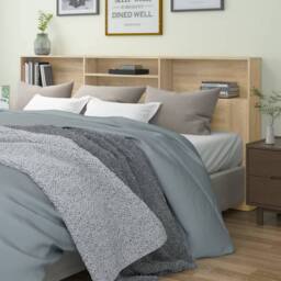 Berkfield Home Headboard Cabinet Sonoma Oak 220x19x103.5 cm in Light Tan - thumbnail 2