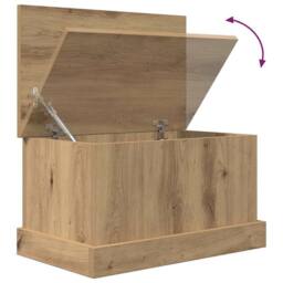 Berkfield Home Storage Box Artisan Oak 30x50x28 cm Engineered Wood in Brown - Size: 30 x 50 x 28 cm - thumbnail 9