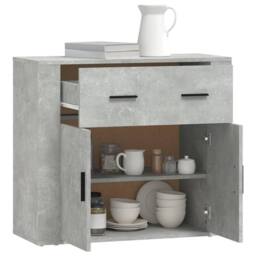 Berkfield Home Sideboard Concrete Grey 80x33x70 cm Engineered Wood - Size: 80 x 33 x 70 cm - thumbnail 7