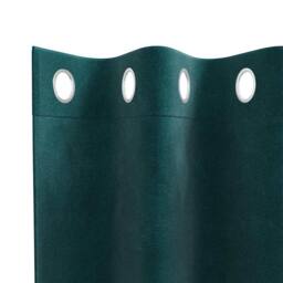 Berkfield Home Green Blackout Curtains with Eyelets 2 pcs Dark Green Velvet - thumbnail 5