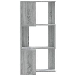 Berkfield Home Corner Bookcase 3-Tier Grey Sonoma 50x50x102 cm Engineered Wood - Size: 50 x 50 x 102 cm - thumbnail 5