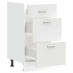 Berkfield Home Bottom Cabinet White 40x46x81.5 cm Engineered Wood - thumbnail 5