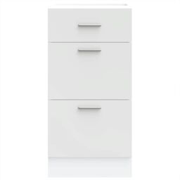 Berkfield Home Bottom Cabinet White 40x46x81.5 cm Engineered Wood - thumbnail 4