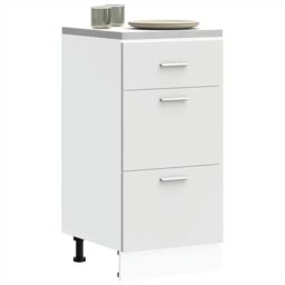 Berkfield Home Bottom Cabinet White 40x46x81.5 cm Engineered Wood - thumbnail 1