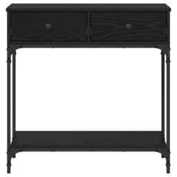 Berkfield Home Console Table Black Oak 75x34.5x75 cm Engineered Wood - thumbnail 5