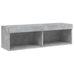 Berkfield Home TV Cabinet with LED Lights Concrete Grey 100x30x30 cm - Size: 100 x 30 x 30 cm - thumbnail 9
