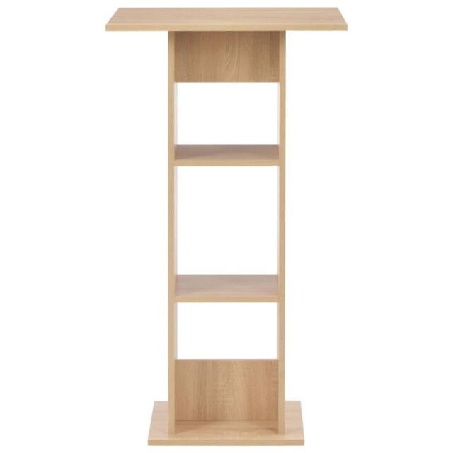 Berkfield Home Bar Table Oak 60x60x110 cm in Brown - Size: 60 x 60 x 110 cm - image 1