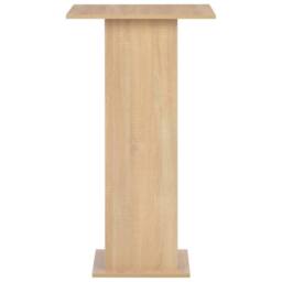 Berkfield Home Bar Table Oak 60x60x110 cm in Brown - Size: 60 x 60 x 110 cm - thumbnail 3